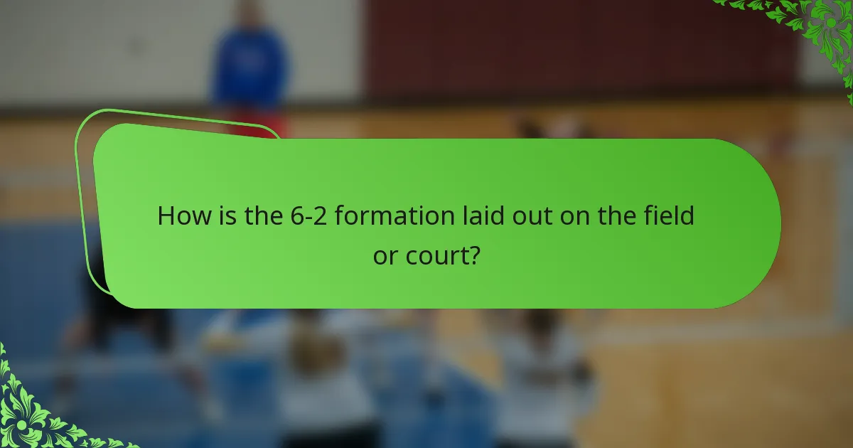 How is the 6-2 formation laid out on the field or court?
