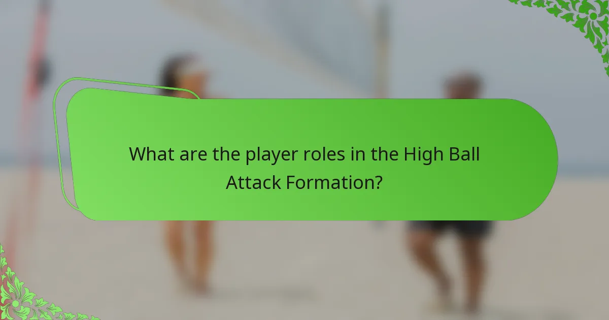What are the player roles in the High Ball Attack Formation?