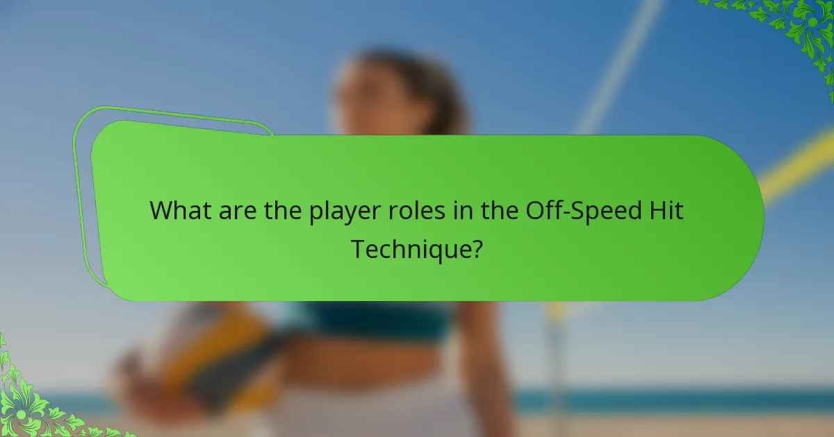 What are the player roles in the Off-Speed Hit Technique?