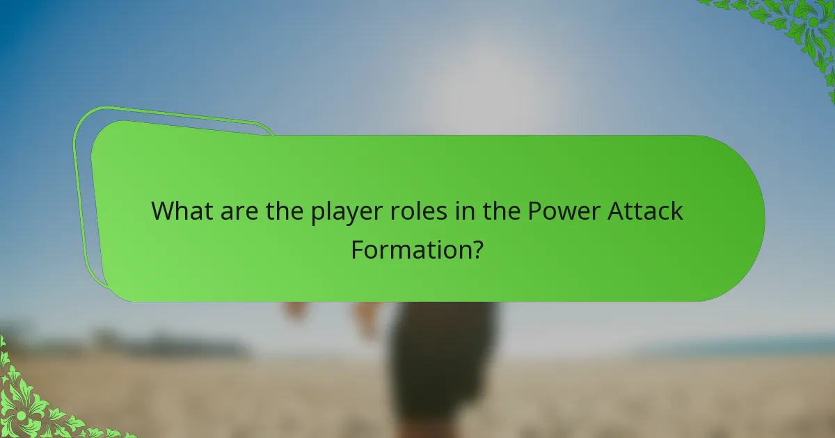 What are the player roles in the Power Attack Formation?