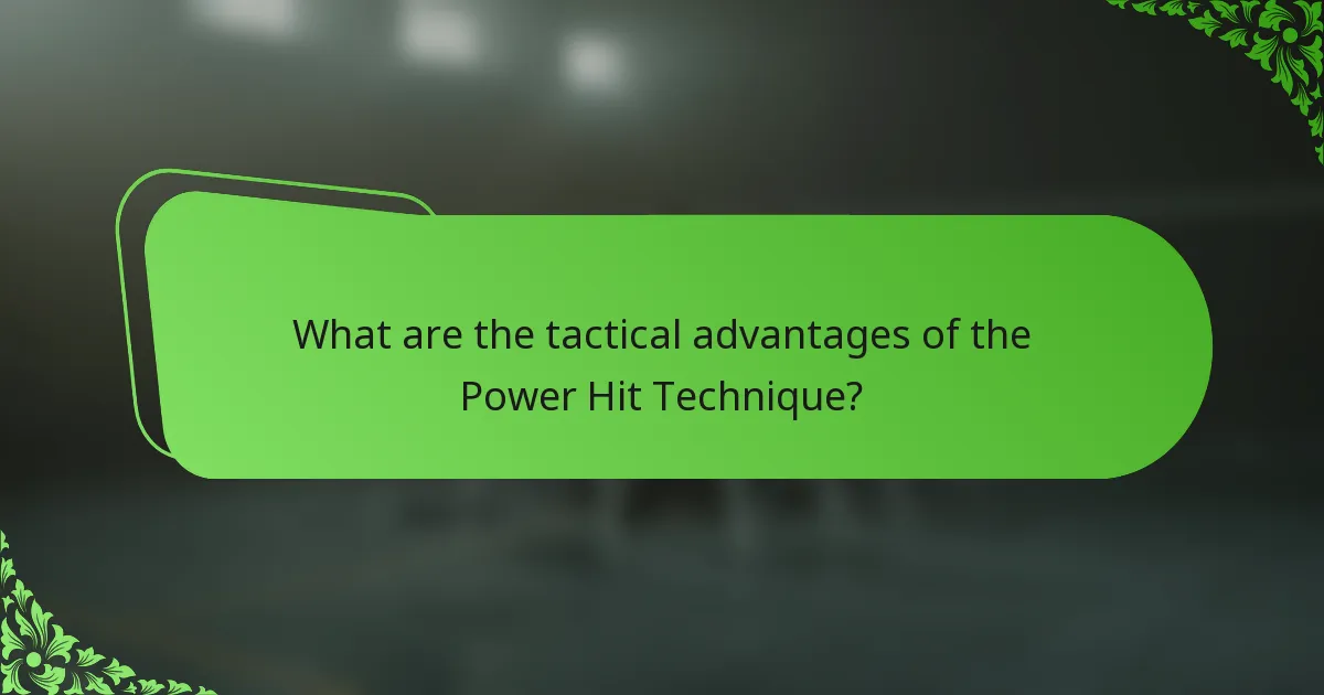 What are the tactical advantages of the Power Hit Technique?