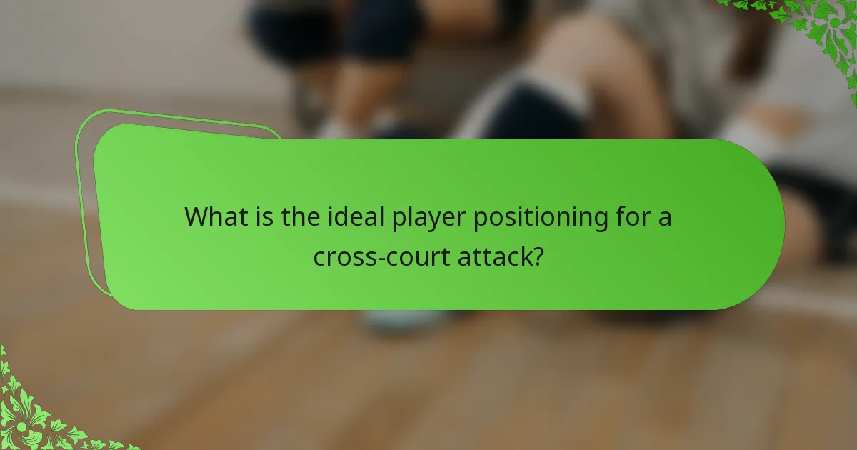 What is the ideal player positioning for a cross-court attack?